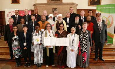 Os participantes da Conferência Inter-religiosa sobre Mudanças Climáticas