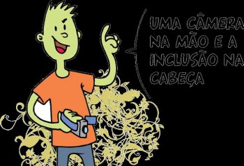 Uma câmera na mão e a inclusão na cabeça