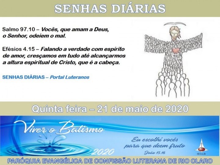 Senhas do dia - 21.05.2020