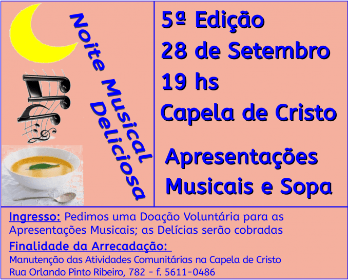 Noite Musical com sopa 2013-cartaz