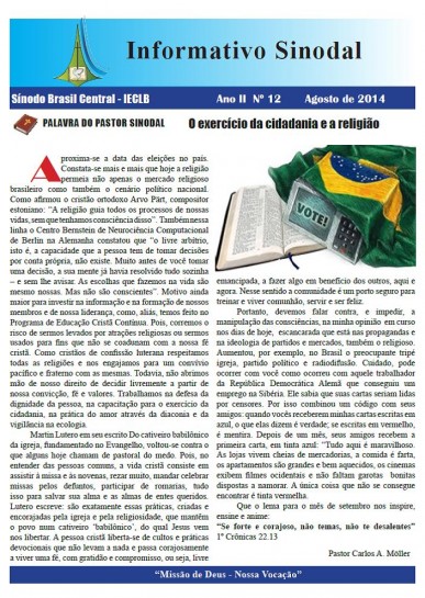 Informativo Sinodal do Sínodo Brasil Central. Ano II