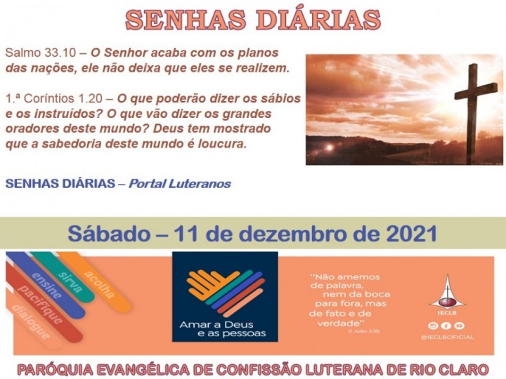 Senhas do dia - 11.12.2021