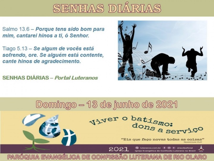 Senhas do dia - 13.06.2021