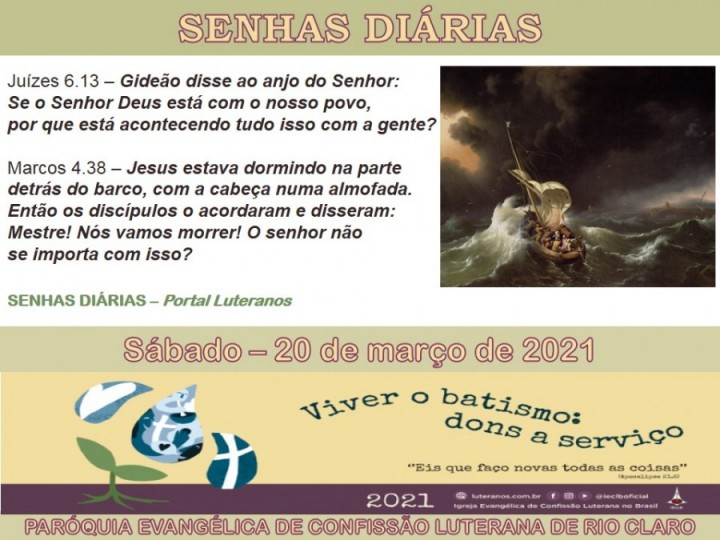 Senhas do dia - 20.03.2021