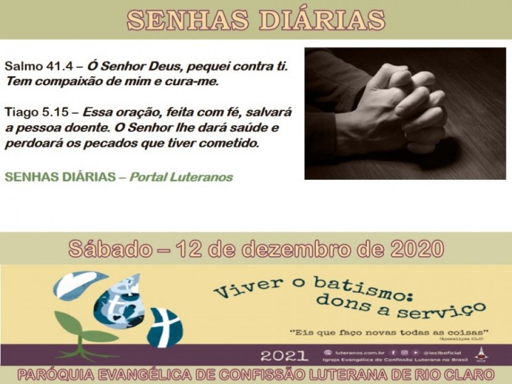 Senhas do dia - 12.12.2020