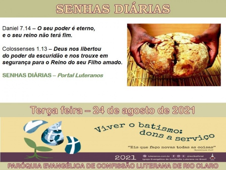 Senhas do dia - 24.08.2021