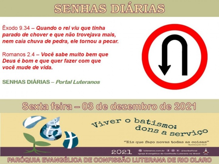 Senhas do dia - 03.12.2021