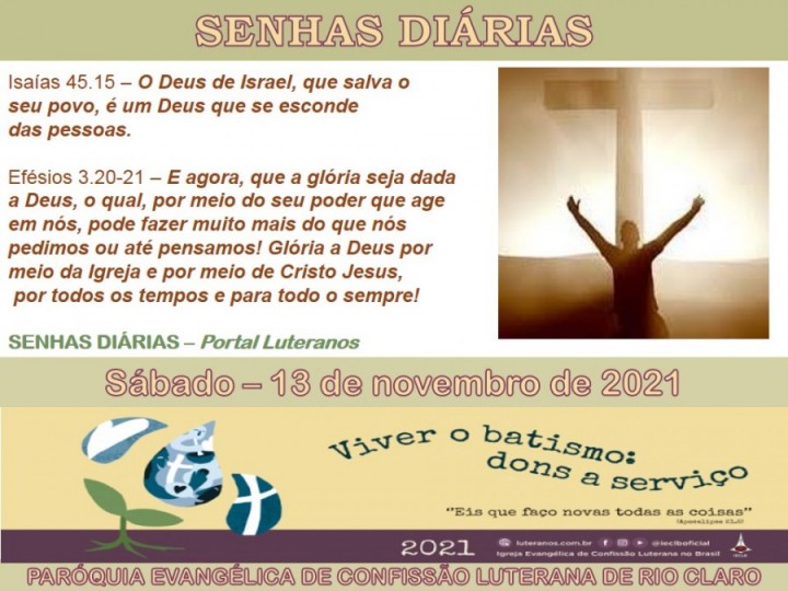 Senhas do dia - 13.11.2021