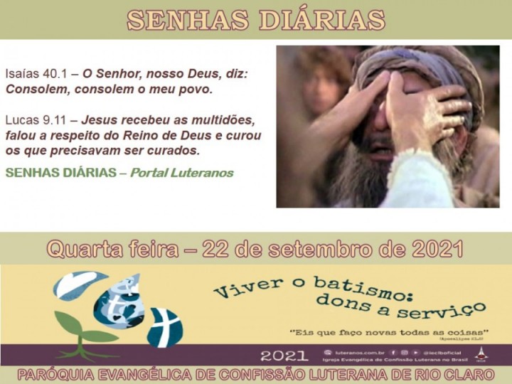 Senhas do dia - 22.09.2021