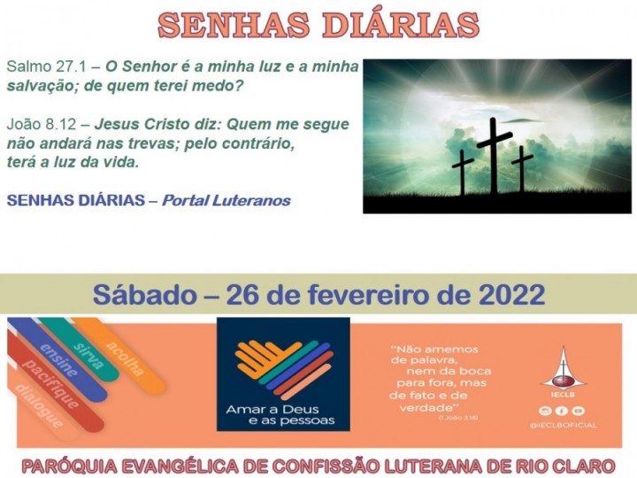 Senhas do dia - 26.02.2022