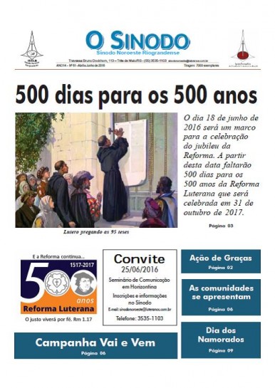 Jornal O Sínodo - Nº. 61 - Abril - Junho 2016