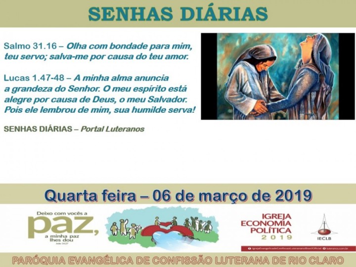 Senhas do dia - 06.03.2019