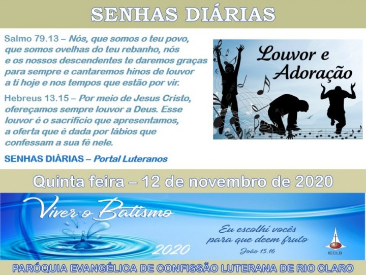 Senhas do dia - 12.11.2020