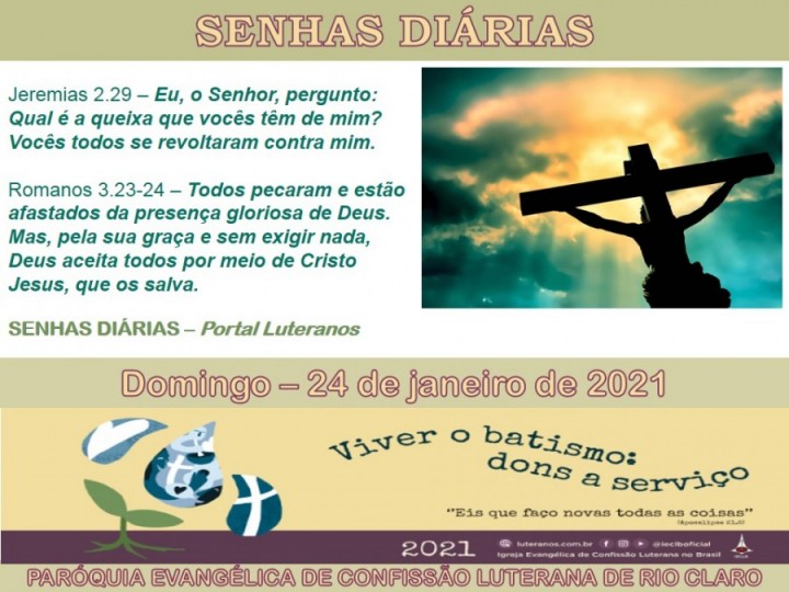 Senhas do dia - 24.01.2021