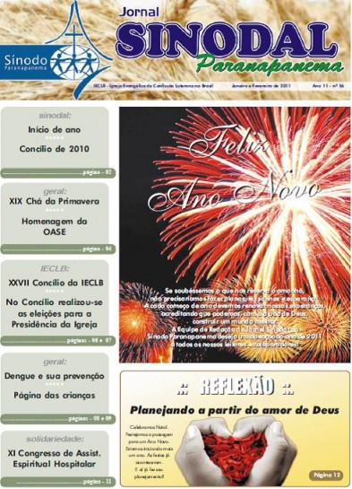 Jornal Sinodal Paranapanema - Ano 11 - Nº.  56 - Janeiro e Fevereiro 2011