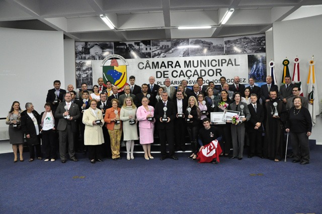 Grupo de homenageados