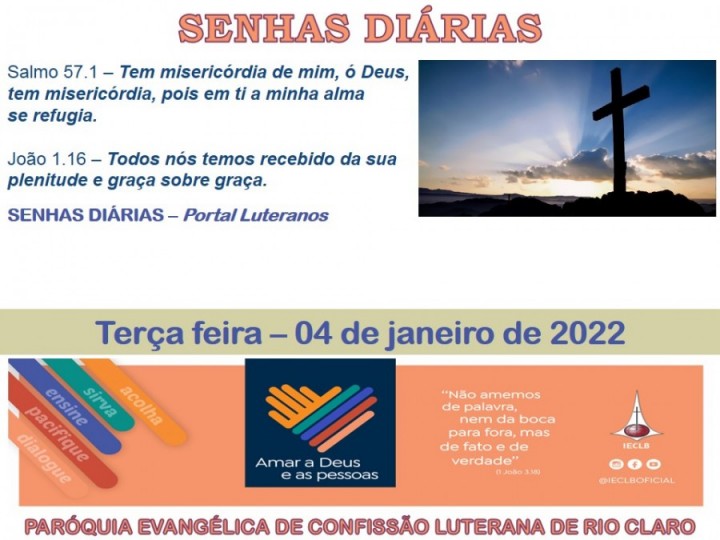 Senhas do dia - 04.01.2022