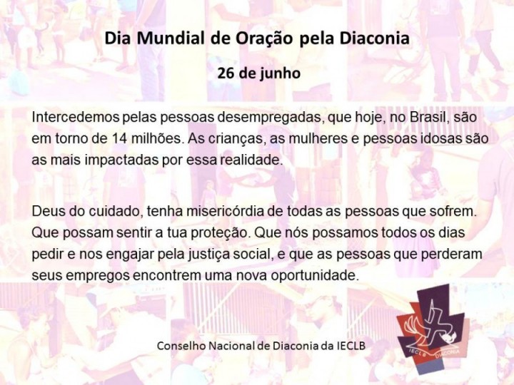 Oração pela Diaconia 26 de junho de 2017