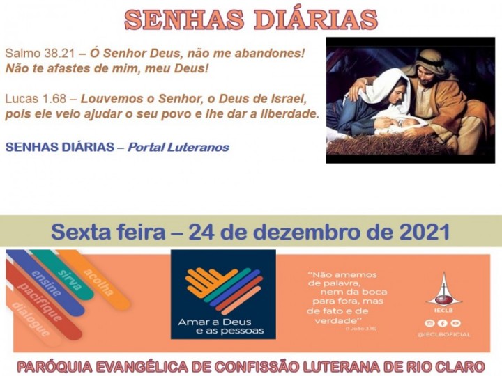 Senhas do dia - 24.12.2021