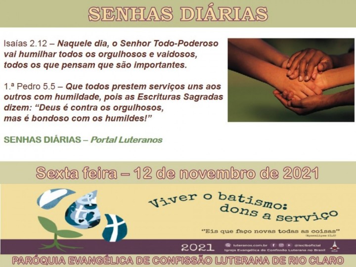 Senhas do dia - 12.11.2021