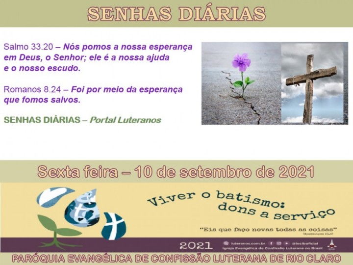 Senhas do dia - 10.09.2021