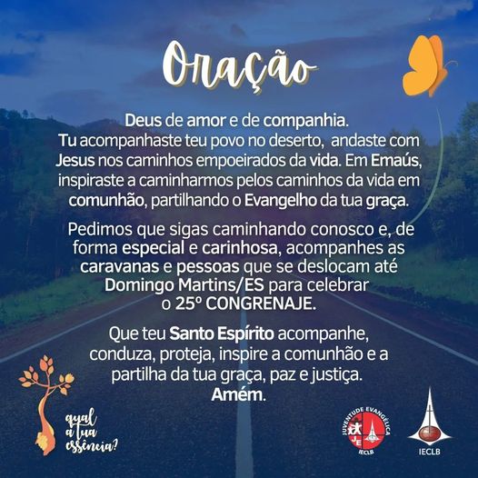 Oração pelas caravanas do 25º Congrenaje