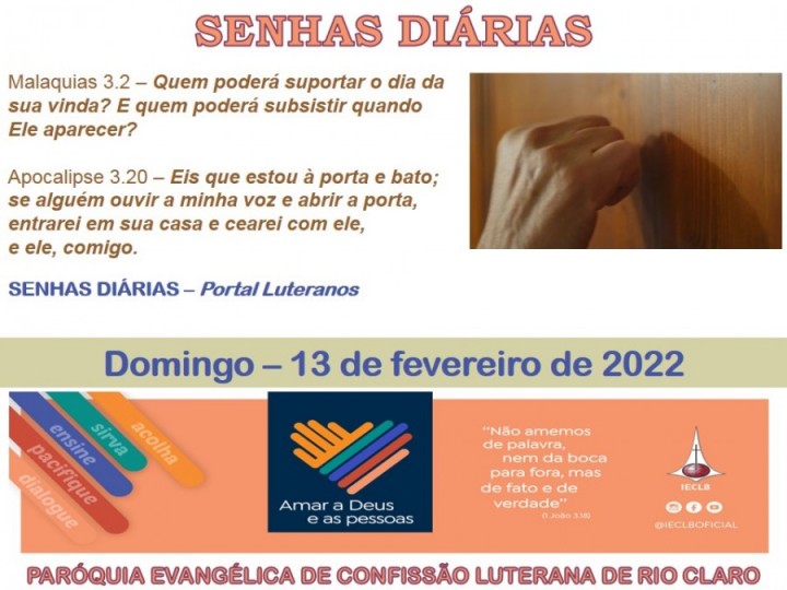 Senhas do dia - 13.02.2022