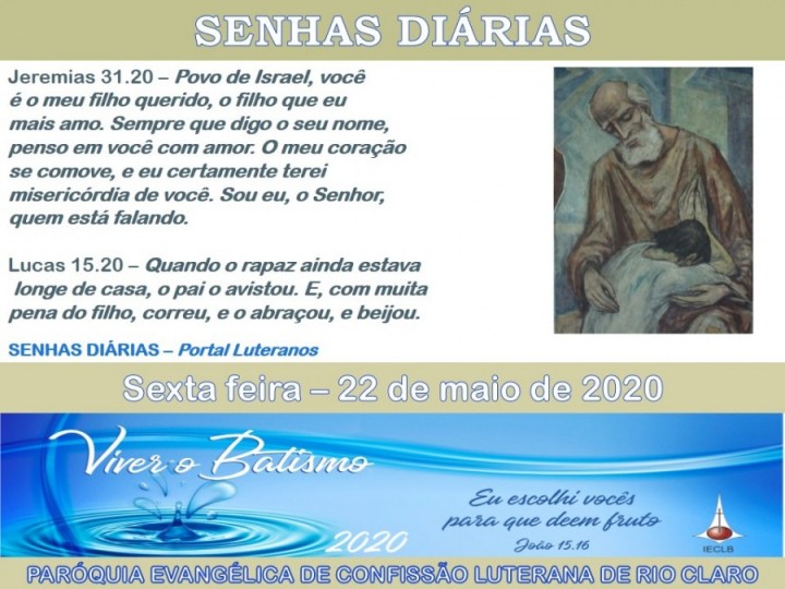 Senhas do dia - 22.05.2020