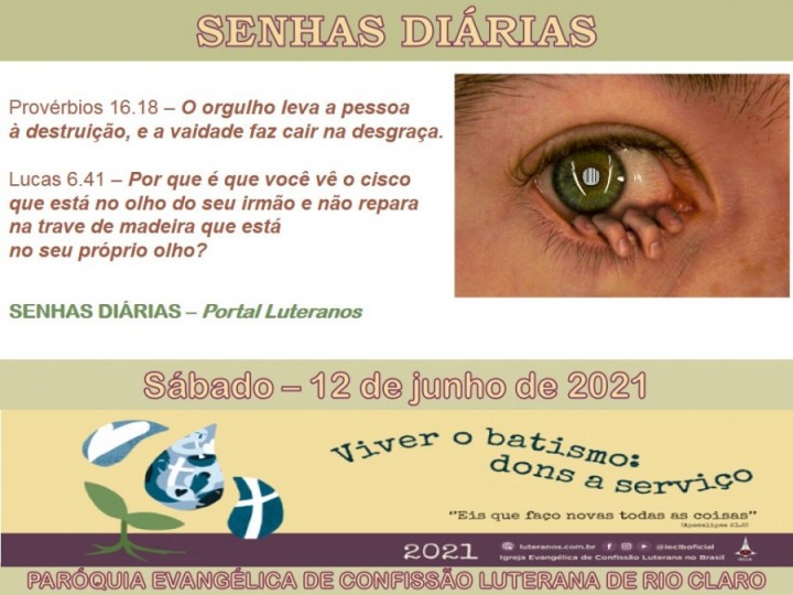 Senhas do dia - 12.06.2021