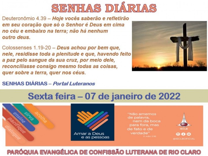 Senhas do dia - 07.01.2022