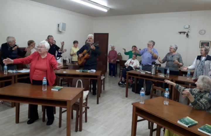 Participantes do Encontro Anual dos Aposentados em 2019 na Casa Matriz