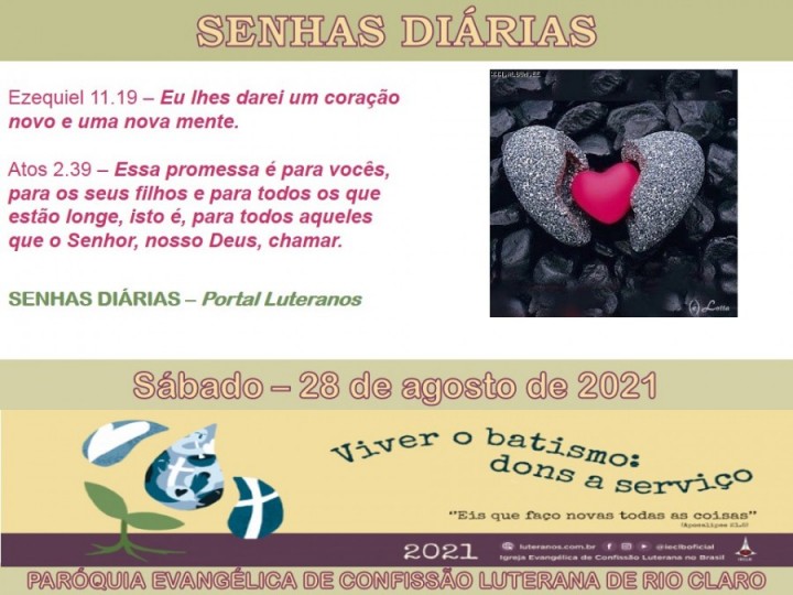 Senhas do dia - 28.08.2021