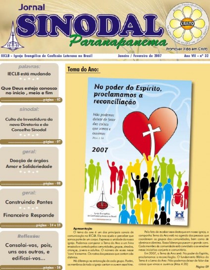 Jornal Sinodal Paranapanema - Ano 7 - Nº.  32 - Janeiro e Fevereiro 2007