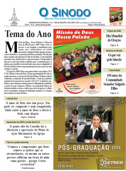 Jornal O Sínodo - Nº. 32 - Janeiro - Março 2009