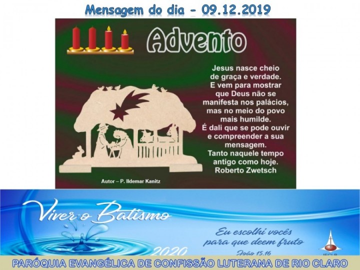 Mensagem do dia - 09.12.2019