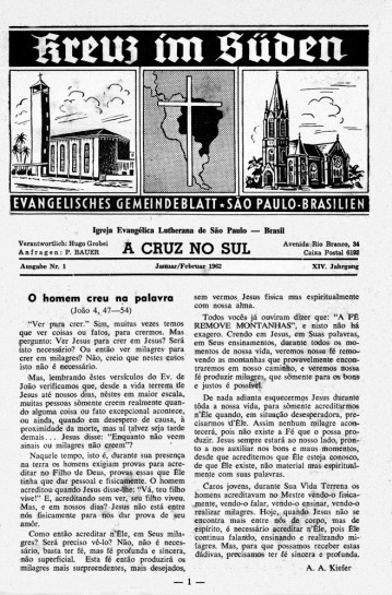 A Cruz no Sul 1962.1