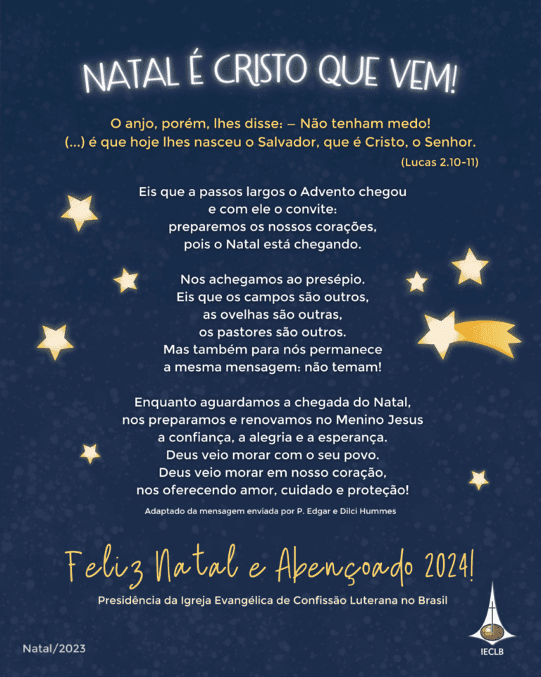 Natal é Cristo que vem - mensagem de Natal da IECLB