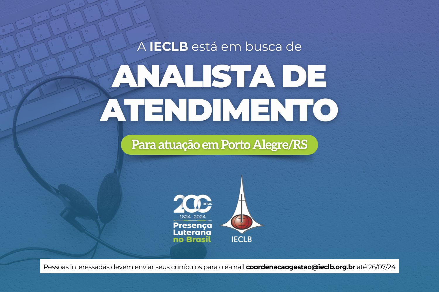 Vaga para Analista Atendimento