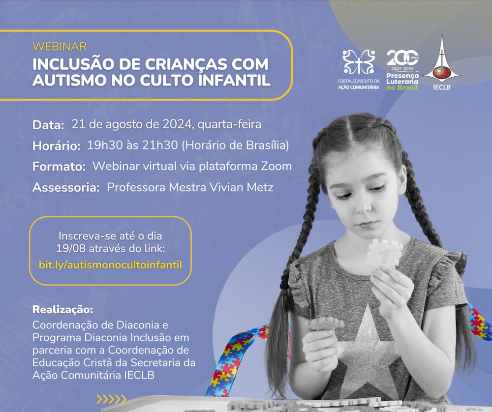 Webinar Inclusão de crianças com autismo no Culto Infantil 2024