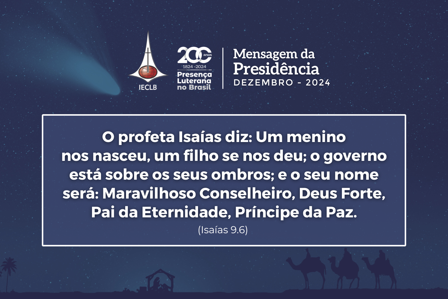 Mensagem da Presidência - Natal 2024